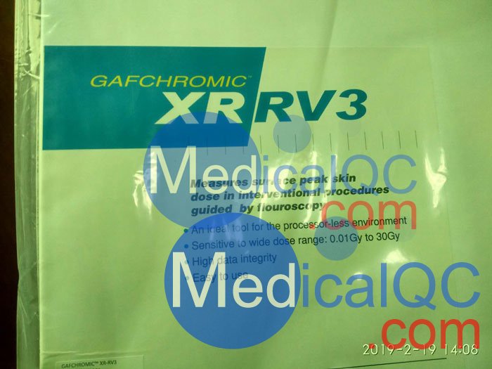 Gafchromic XR-RV3皮肤剂量QA免冲洗胶片，Gafchromic XR-RV3胶片