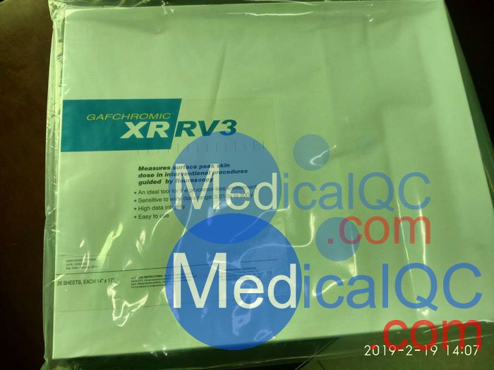 Gafchromic XR-RV3皮肤剂量QA免冲洗胶片,Gafchromic XR-RV3胶片