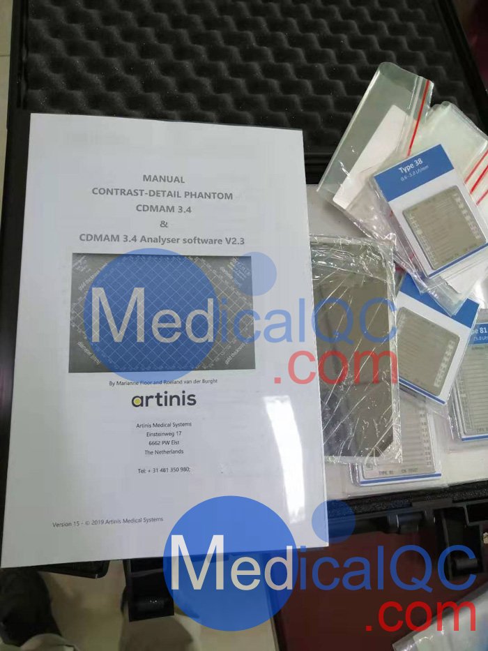 Artinis CDMAM3.4乳腺模體，CDMAM3.4乳腺機成像低對比度閾值檢測模體